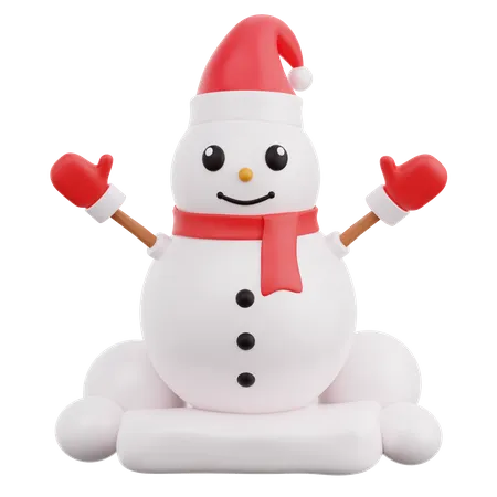 Bonhomme de neige  3D Icon