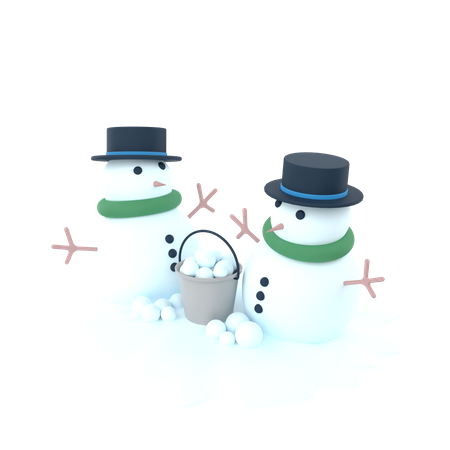 Bonhomme de neige  3D Icon