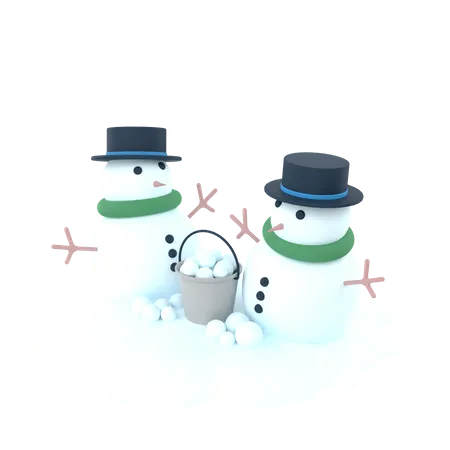 Bonhomme de neige  3D Icon