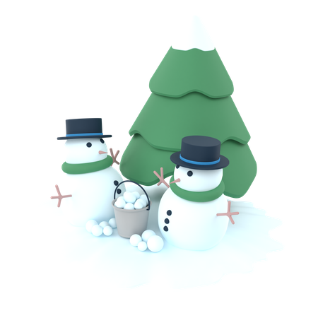 Bonhomme de neige  3D Icon