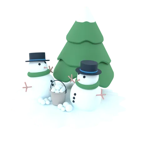 Bonhomme de neige  3D Icon