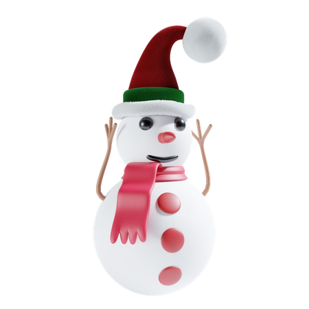 Bonhomme de neige avec un chapeau  3D Icon