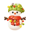 Bonhomme de neige avec lumière de Noël