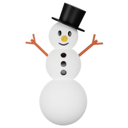 Décoration de Noël bonhomme de neige  3D Icon