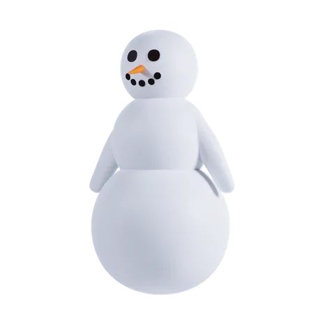 Bonhomme de neige pose mignonne  3D Illustration