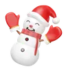 bonhomme de neige souriant profite de Noël