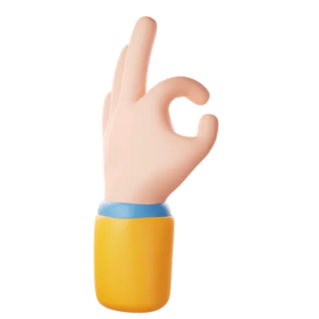 Bonito gesto con la mano  3D Icon