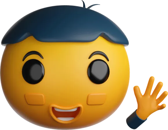 Bonjour emoji  3D Icon