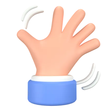 Bonjour signe geste de la main  3D Icon
