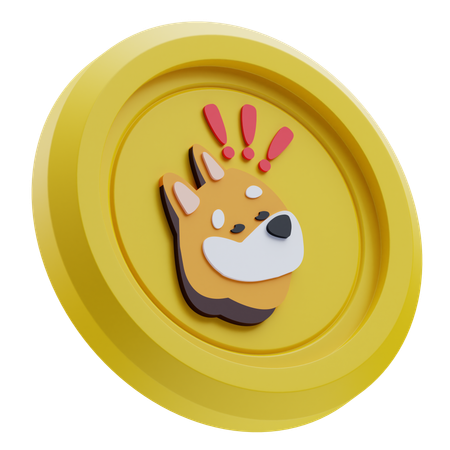 Bonk Cryptocurrency  3D Icon