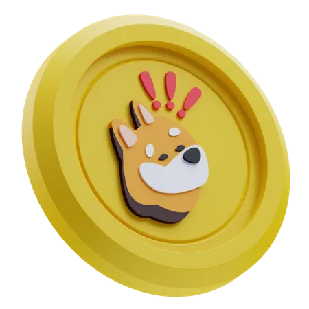 Bonk Cryptocurrency  3D Icon