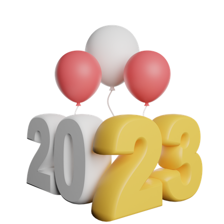 Bonne année 2023  3D Icon