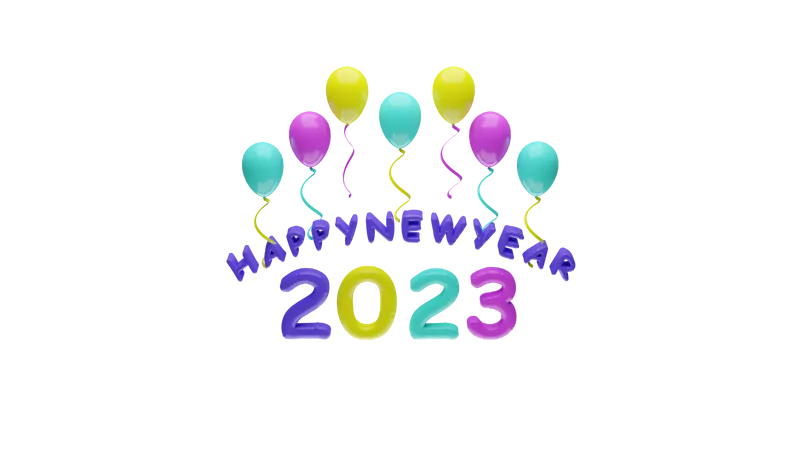 Bonne année 2023  3D Icon