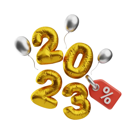 Bonne année 2023 remise  3D Icon