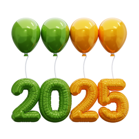 Bonne année 2025  3D Icon