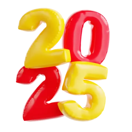 Bonne année 2025  3D Icon