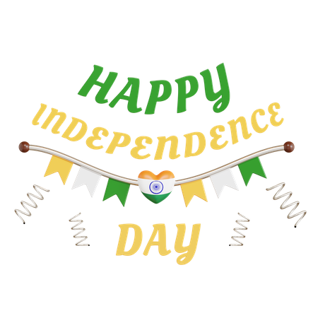 Bonne indépendance indienne  3D Icon