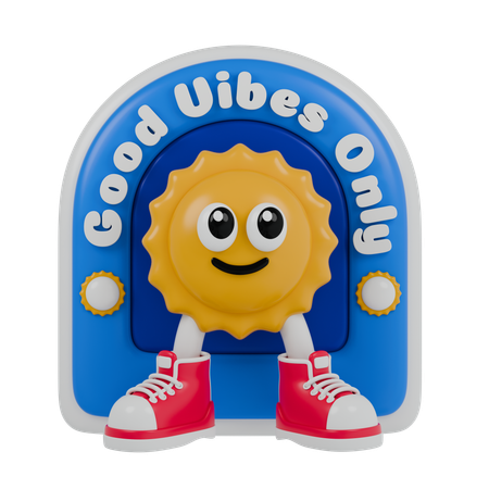 De bonnes vibrations seulement  3D Sticker