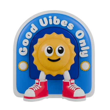 De bonnes vibrations seulement  3D Sticker