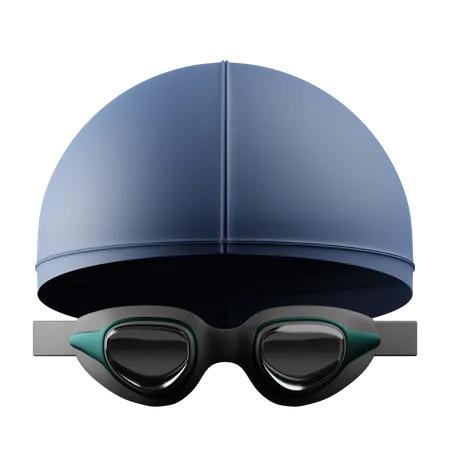 Bonnet et lunettes de natation  3D Icon