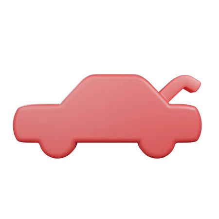 Bonnet Open Sign On Dashboard Vehicle 3D Icon
