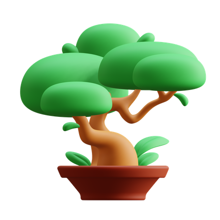 Un bonsai  3D Illustration