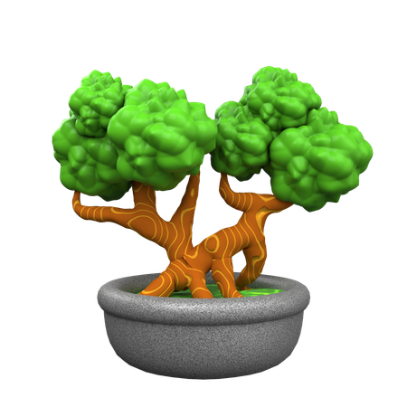 Bonsai Plant  3D Icon