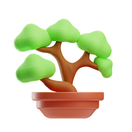 Bonsai Plant  3D Icon