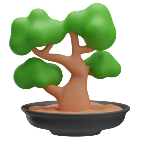 Bonsai Tree  3D Icon