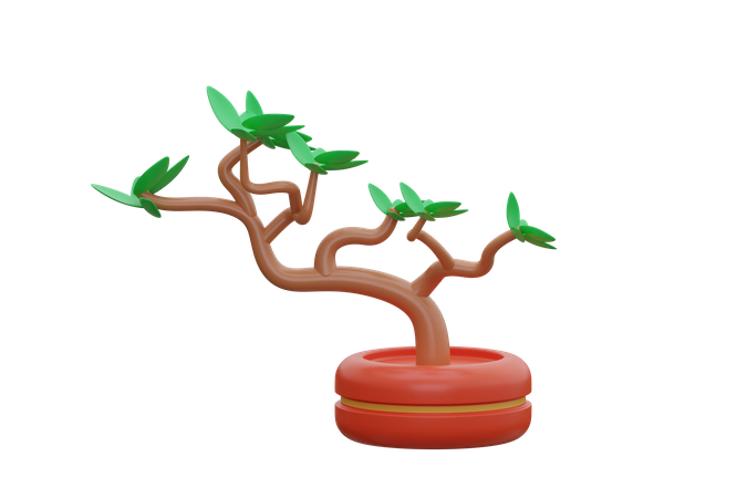 Bonsai Tree  3D Icon