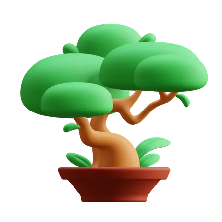 Bonsai Tree  3D Illustration