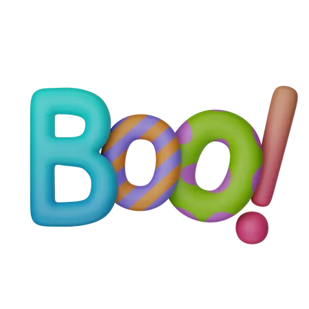 Inscription Boo 3D Icon
