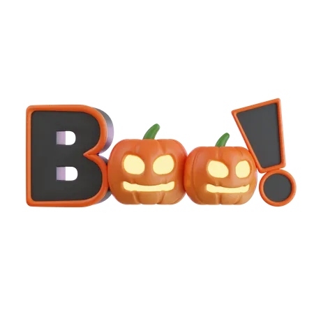 Boo Halloween 3 D Illustration 3D Icon