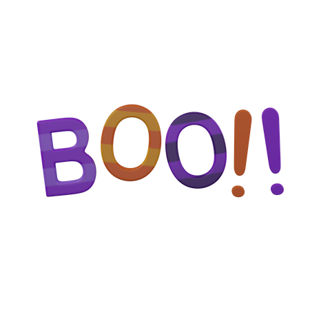 Boo Text  3D Icon