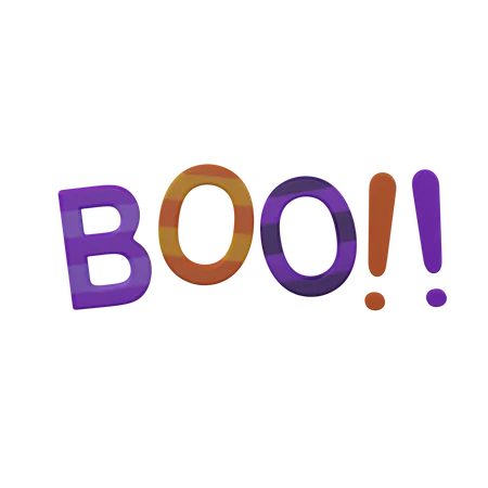 Boo Text  3D Icon