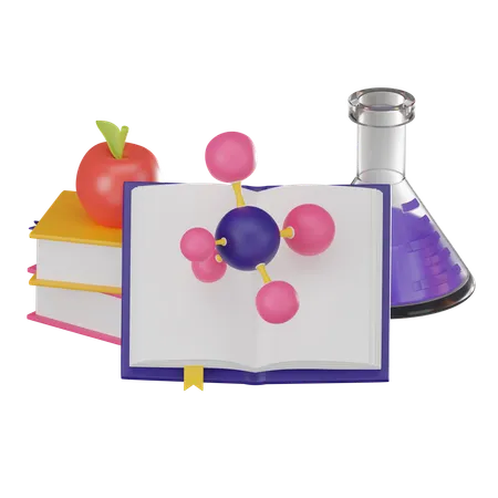 Scientific Education With This A Book An Excellent Representation For Academic Study Scientific Research And Educational Resources 3 D Render Illustration 3D Icon
