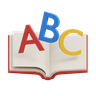 3d 3d open book emoji
