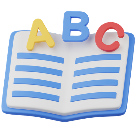 Book Abc  3D Icon