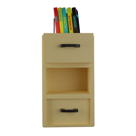 Book Above File Cabinet  3D Icon