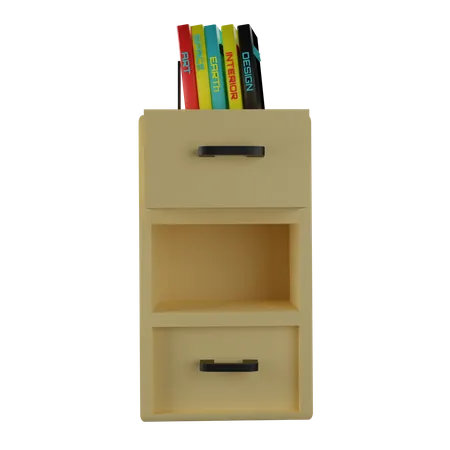 Book Above File Cabinet  3D Icon