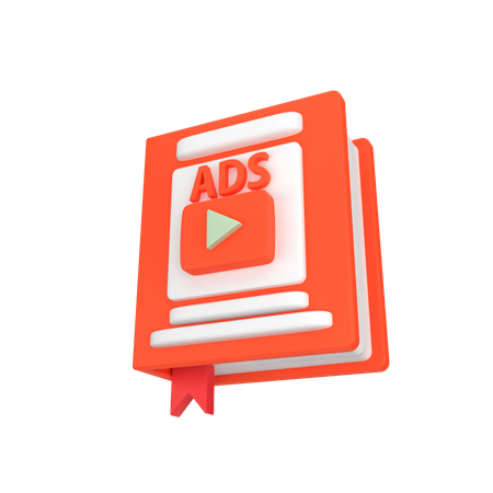 Book Ads  3D Icon