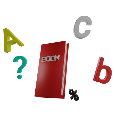 Book And Alphabet 3D Icon