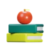 Book And Apple