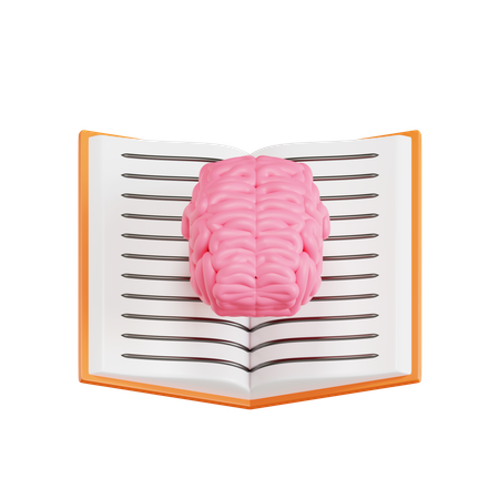 Book and Brain  3D Icon