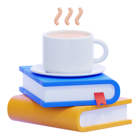 Book and Coffee  3D Icon