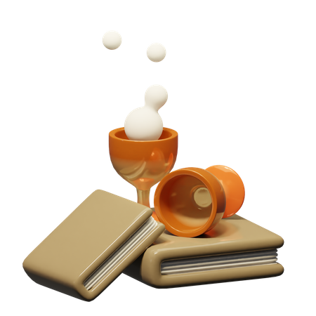 Book And Glass  3D Icon