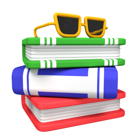 Book And Glasses  3D Icon