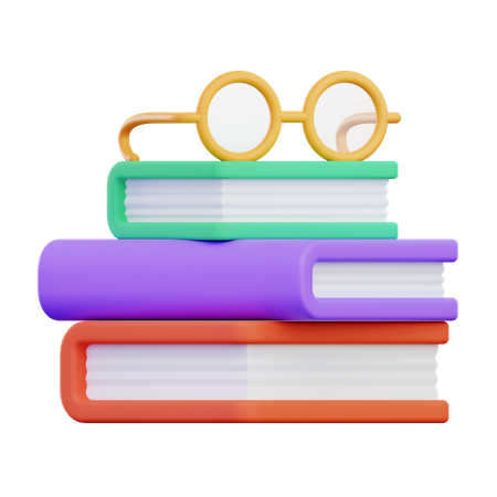 Book And Glasses  3D Icon