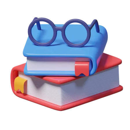 Book And Glasses  3D Icon