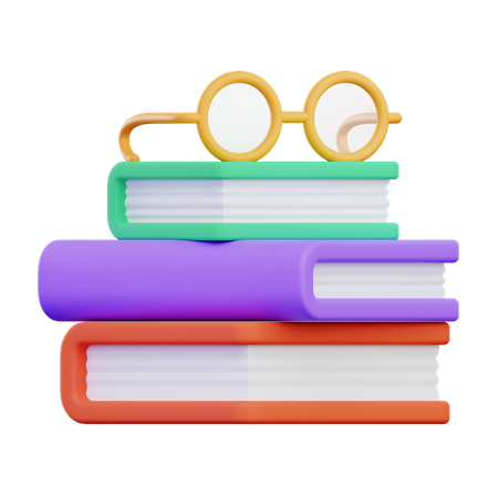 Book And Glasses 3D Icon